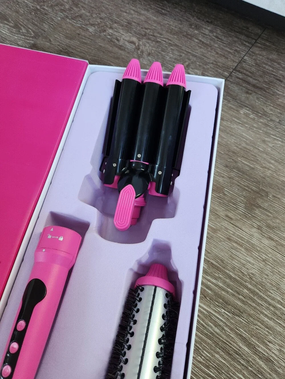 Pink Thermal Brush & Triple Barrel Styler